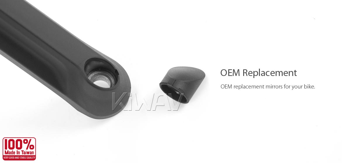 KiWAV OEM replacement mirror glass left hand compatible for Ducati Multistrada 1200 2015~2017