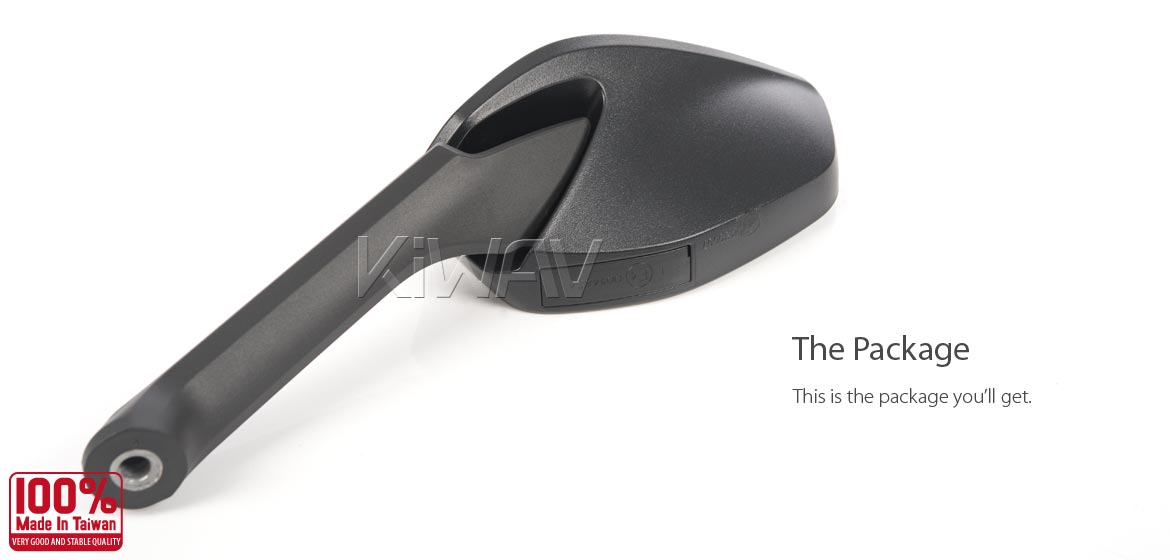 KiWAV OEM replacement mirror glass left hand compatible for Ducati Multistrada 1200 2015~2017