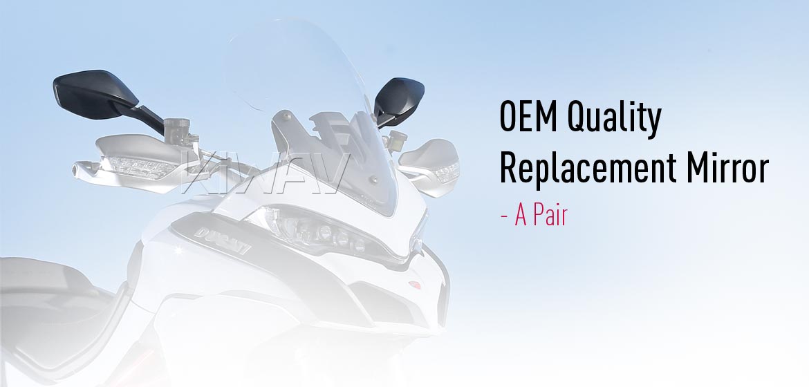 KiWAV OEM replacement mirror glass a pair compatible for Ducati Multistrada 1200 2015~2017
