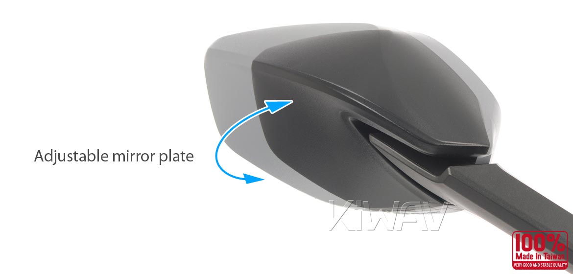 KiWAV OEM replacement mirror glass right hand compatible for Ducati Multistrada 1200 2015~2017