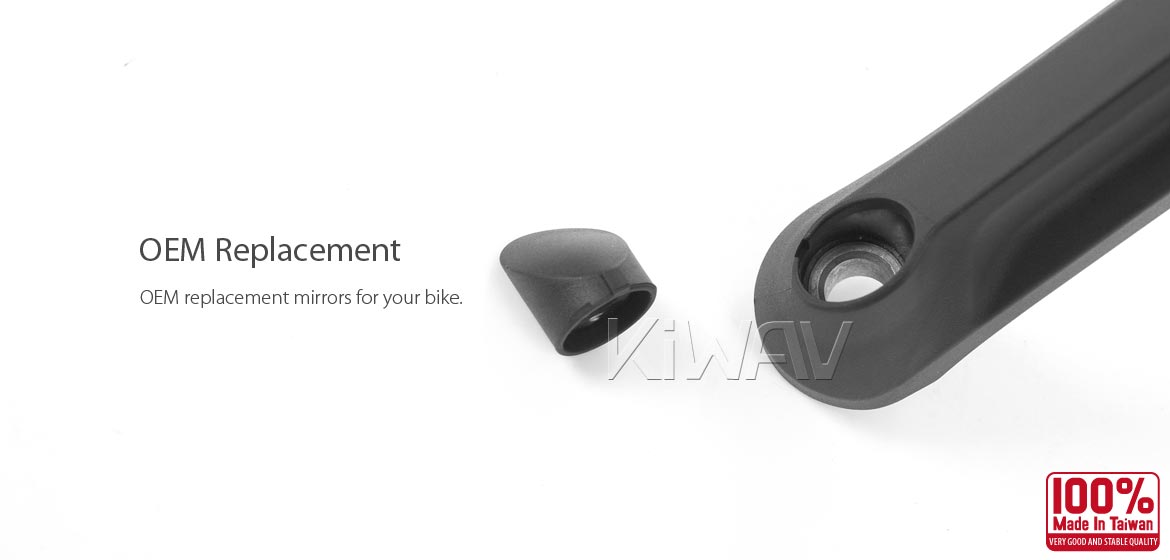 KiWAV OEM replacement mirror glass right hand compatible for Ducati Multistrada 1200 2015~2017