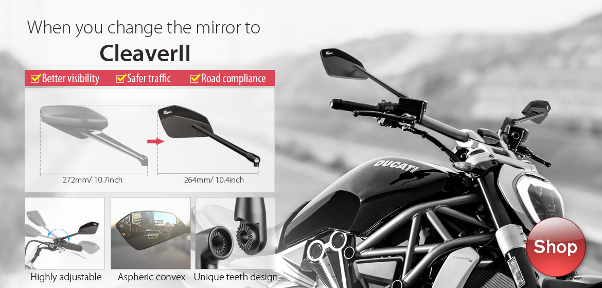 DUCATIディアベル純正ミラー左右 製品一覧: 左側補修用ミラー ドゥカティ Ducati Diavelに適用 黒