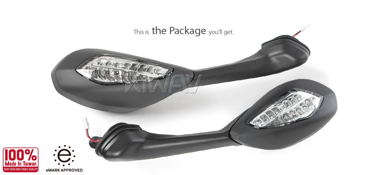 KiWAV OEM replacement mirror glass a pair compatible for Ducati Super Sport