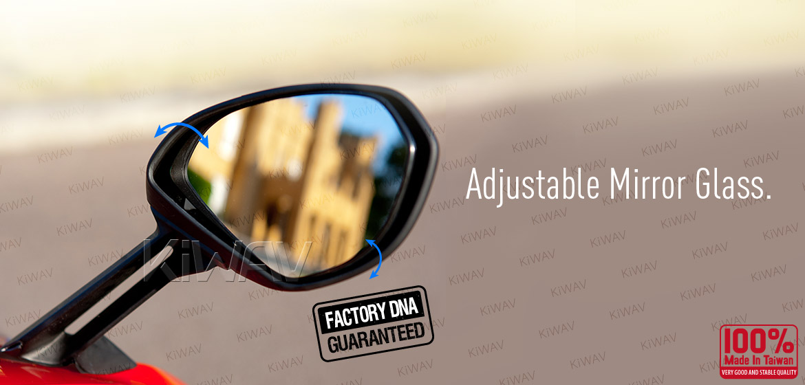 KiWAV OEM quality replacement mirror FD-981 for Ducati Panigale 1299 black with LED turn signal