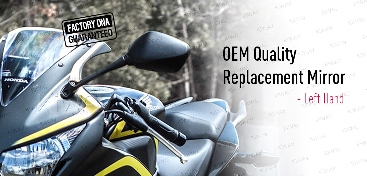 KiWAV OEM quality replacement mirror FH-982 for Honda CBR 300R 14'-16' black