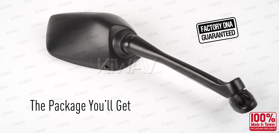 KiWAV OEM quality replacement mirror FH-982 for Honda CBR 300R 14'-16' black