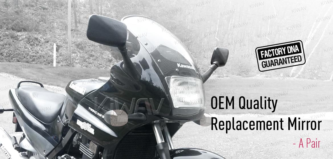 KiWAV OEM replacement mirrors FK172 for Kawasaki Ninja 600/1000 EX500 a pair