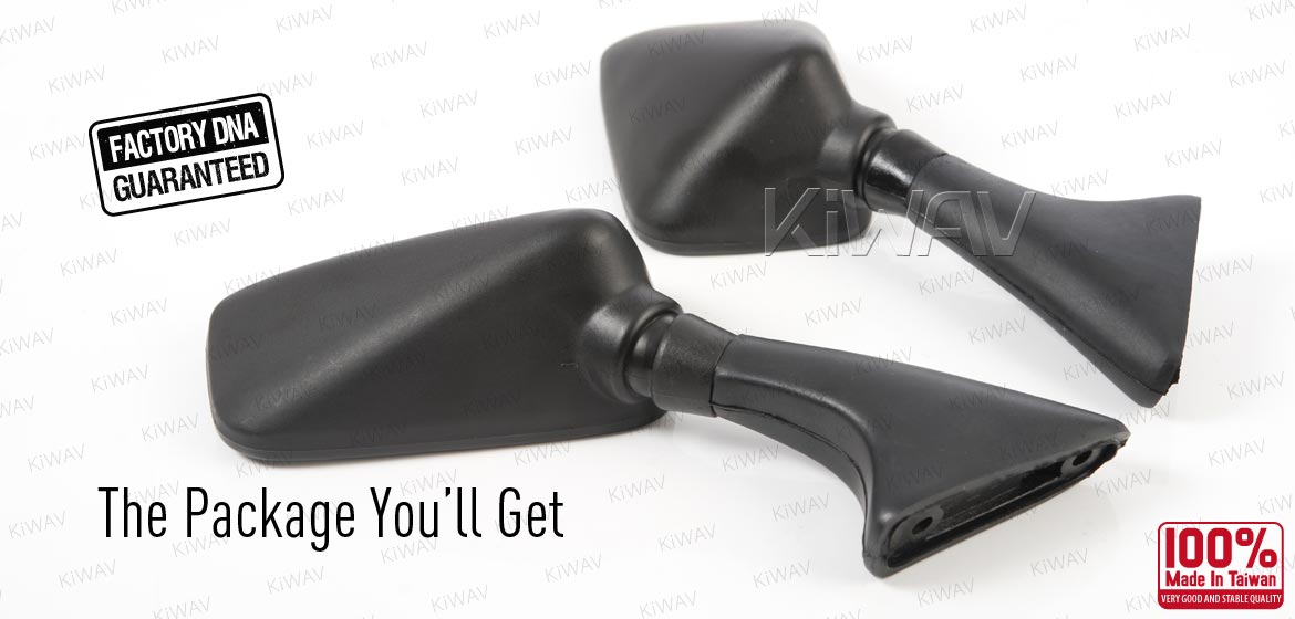 KiWAV OEM replacement mirrors FK172 for Kawasaki Ninja 600/1000 EX500 a pair