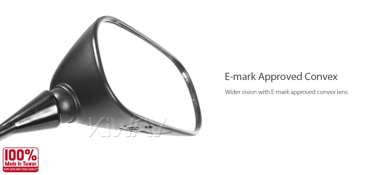 KiWAV OEM replacement mirror FK178 for Kawasaki Ninja ZX10R right hand