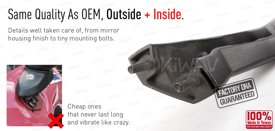 KiWAV OEM quality replacement mirror Kawasaki Ninja ZX-10R