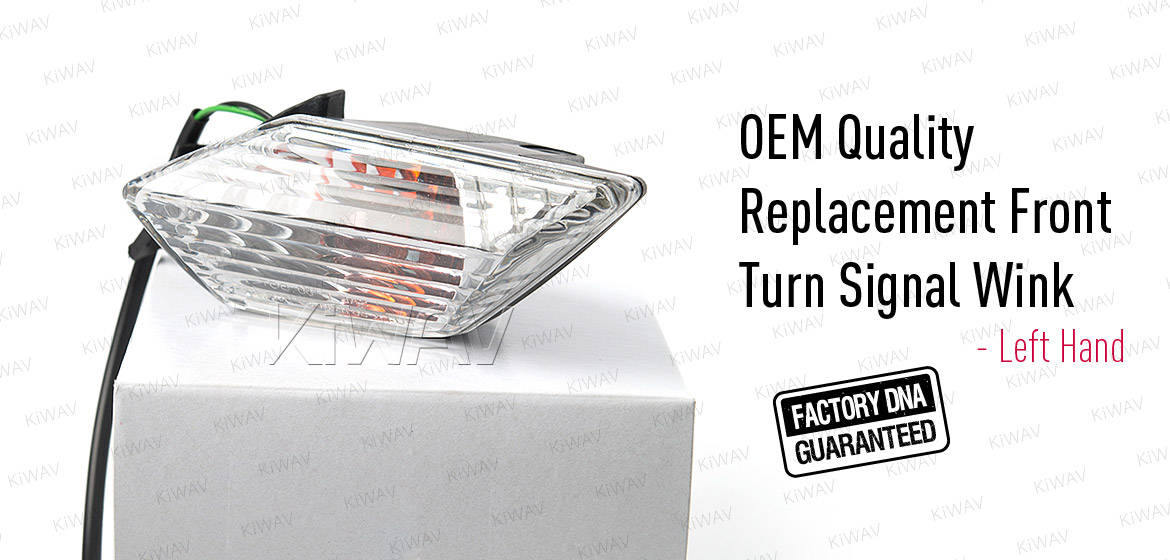 KiWAV OEM quality replacement front turn signal wink Kawasaki Ninja ZX-10R