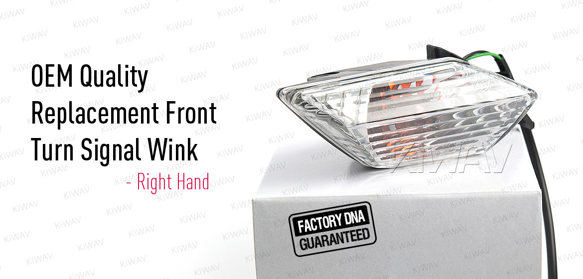 KiWAV OEM quality replacement front turn signal wink Kawasaki Ninja ZX-10R