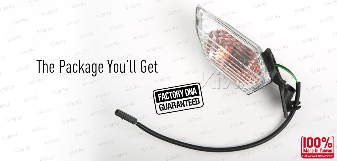 KiWAV OEM quality replacement front turn signal wink Kawasaki Ninja ZX-10R