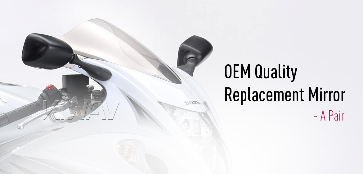 KiWAV OEM replacement mirror FS141 for Suzuki GSXR/GSX a pair