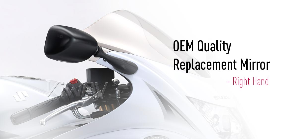 KiWAV OEM replacement mirror FS141 for Suzuki GSXR/GSX right hand