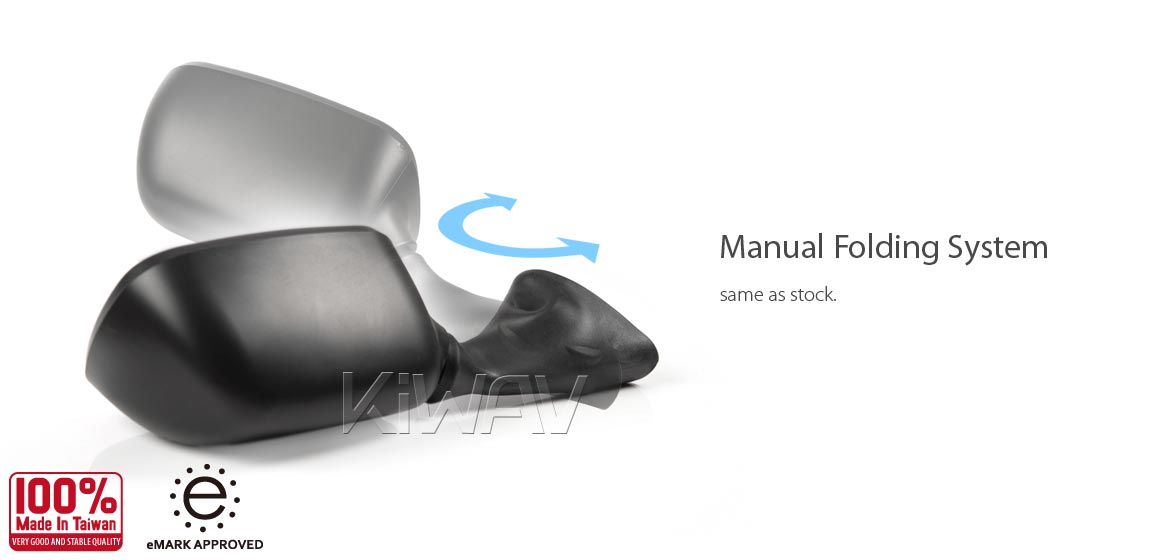 KiWAV OEM replacement mirror FS141 for Suzuki GSXR/GSX a pair