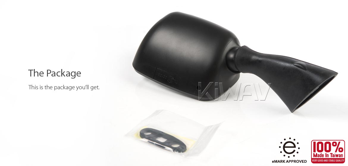 KiWAV OEM replacement mirror FS141 for Suzuki GSXR/GSX right hand