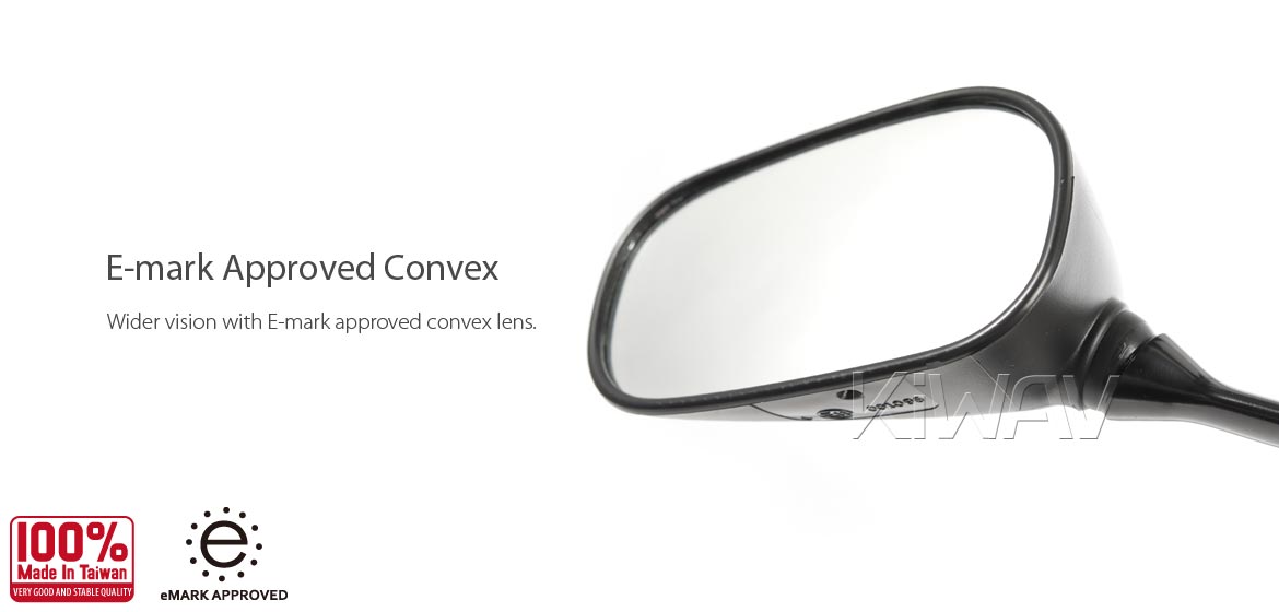 KiWAV OEM replacement mirror FS142 for Suzuki GSXR 1000 '01-'02 left hand