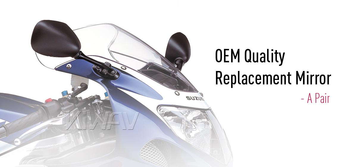 KiWAV OEM replacement mirror FS142 for Suzuki GSXR 1000 '01-'02 a pair