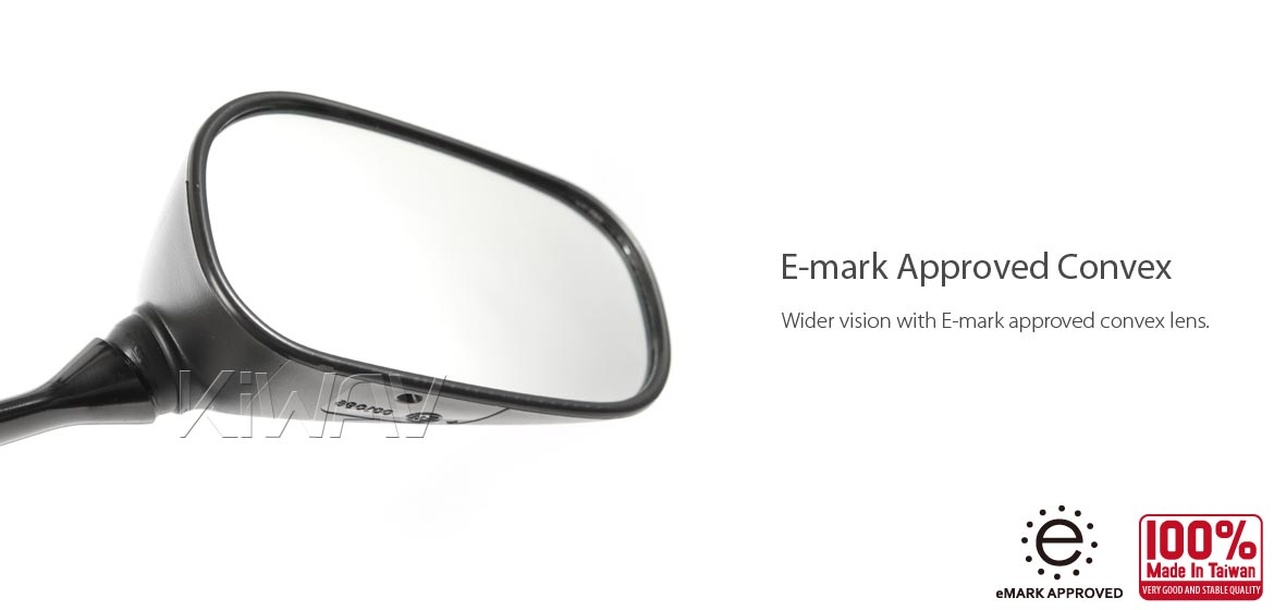 KiWAV OEM replacement mirror FS142 for Suzuki GSXR 1000 '01-'02 right hand