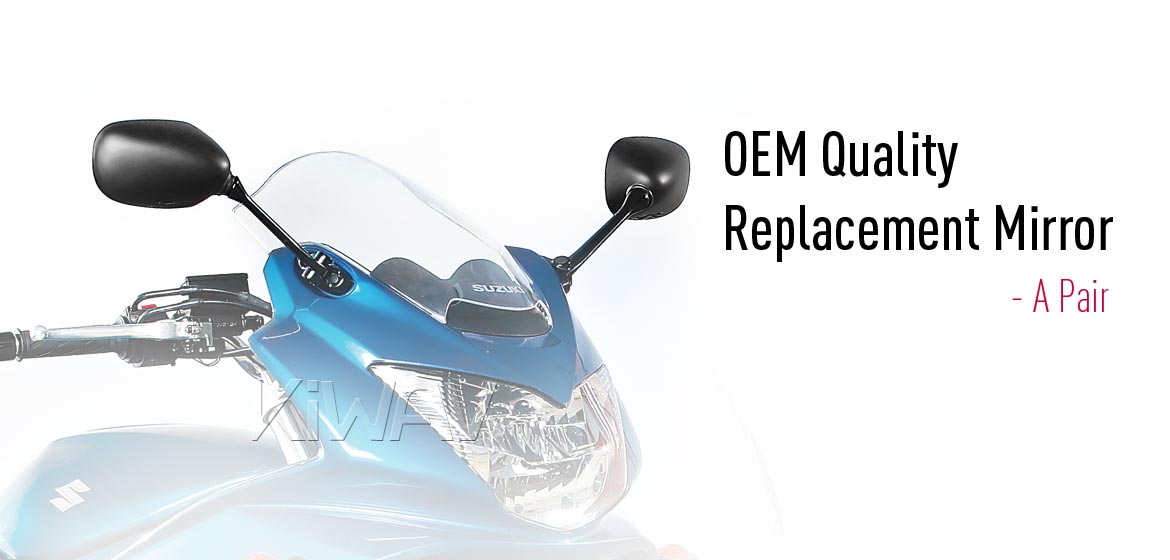 KiWAV OEM replacement mirror FS145 for Suzuki Bandit GSF650S '05-'06 a pair