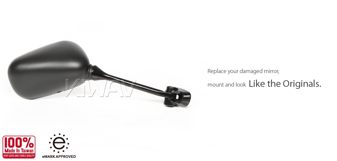 KiWAV OEM replacement mirror FS145 for Suzuki Bandit GSF650S '05-'06 a pair