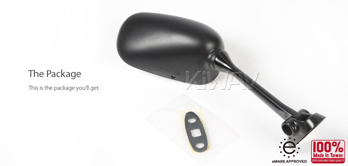 KiWAV OEM replacement mirror FS145 for Suzuki Bandit GSF650S '05-'06 right hand