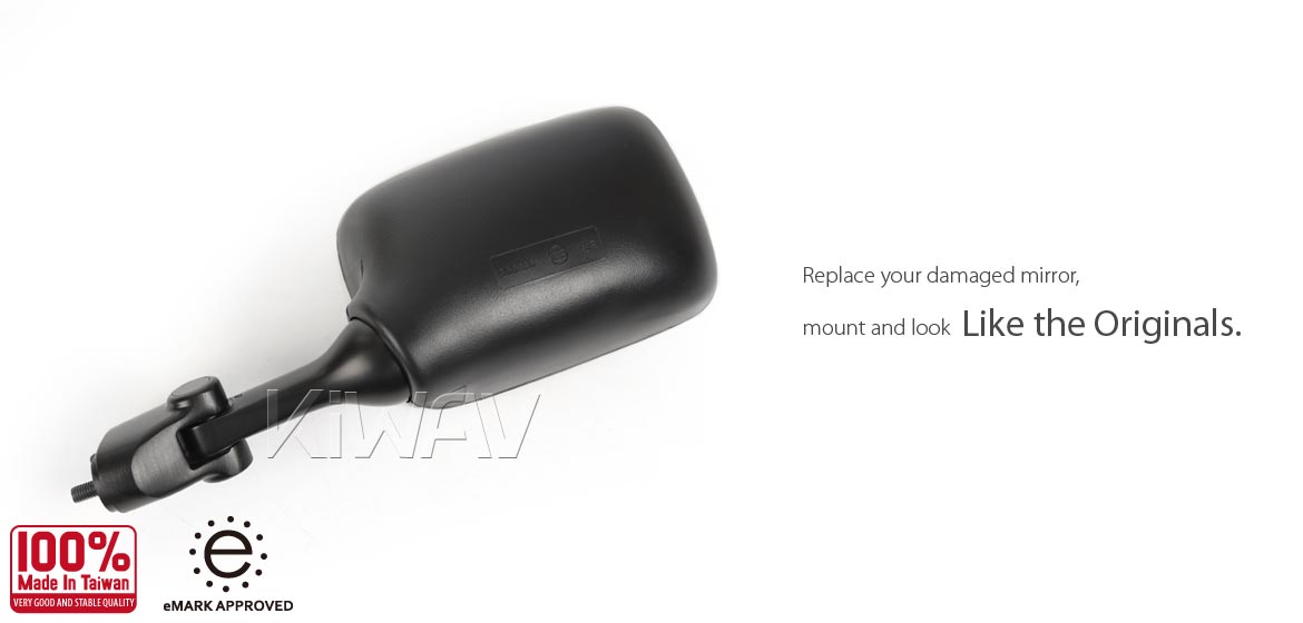 KiWAV OEM replacement mirror FS286 for Suzuki TL1000R/TL1000S left hand