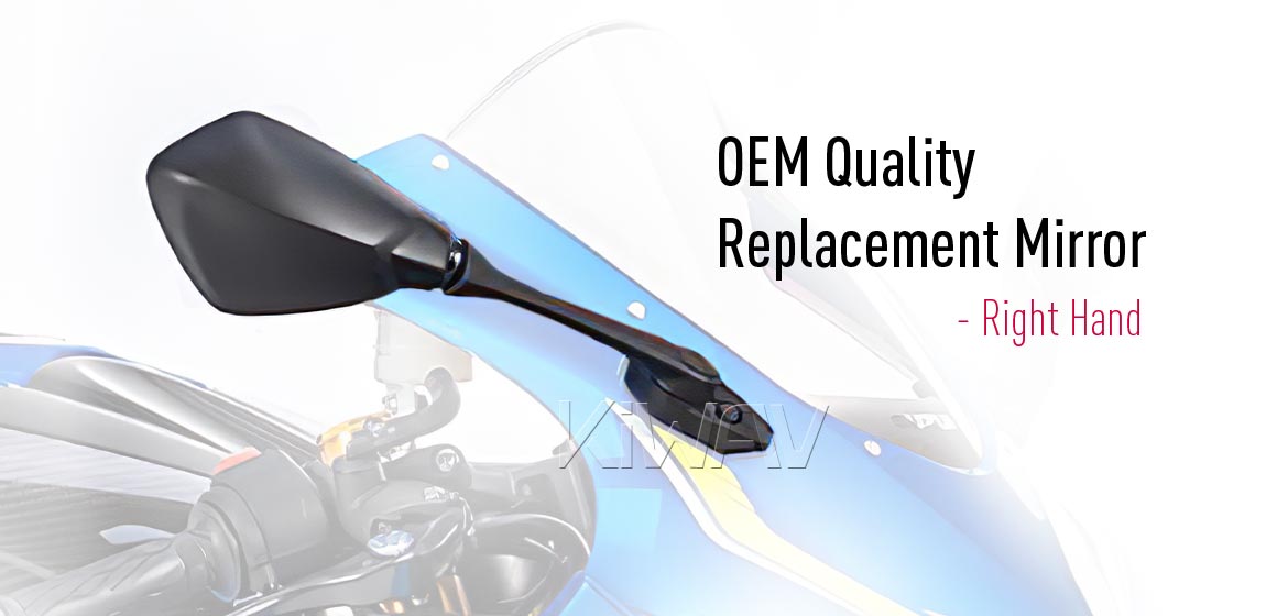 KiWAV OEM replacement mirror right hand RH compatible for Suzuki GSX-R 1000 2017~