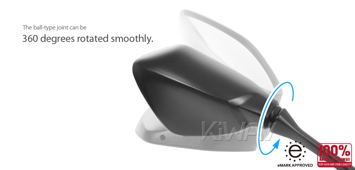 KiWAV OEM replacement mirror right hand RH compatible for Suzuki GSX-R 1000 2017~