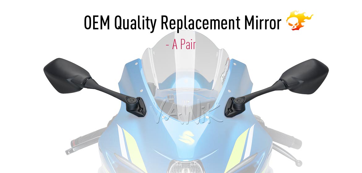 VAWiK OEM replacement mirror a pair compatible for Suzuki GSX-R 1000 2017~