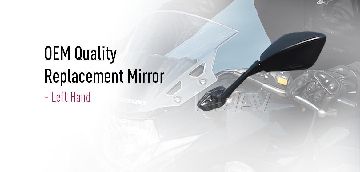 KiWAV OEM replacement mirror left hand LH compatible for Suzuki GSX-250R 18~19