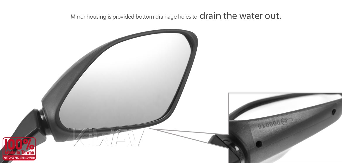 OEM代用品: 右側補修用ミラー スズキ Suzuki 2018-2019のGSX-250Rに