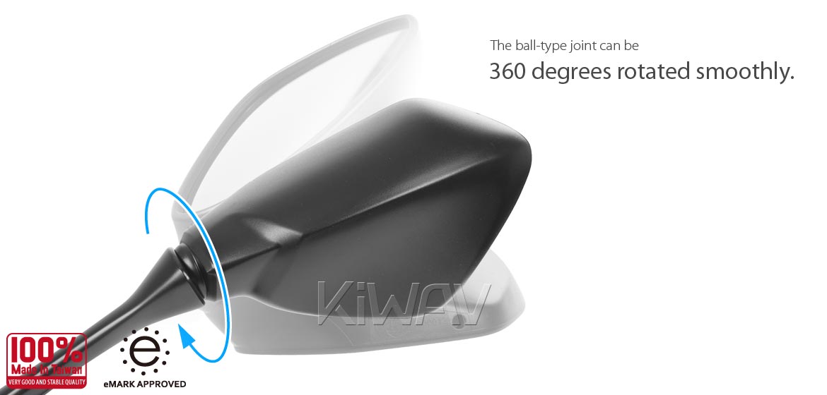 KiWAV OEM replacement mirror left hand LH compatible for Suzuki GSX-R 125/150 2017~