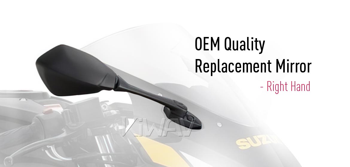KiWAV OEM replacement mirror right hand RH compatible for Suzuki GSX-R 125/150 2017~