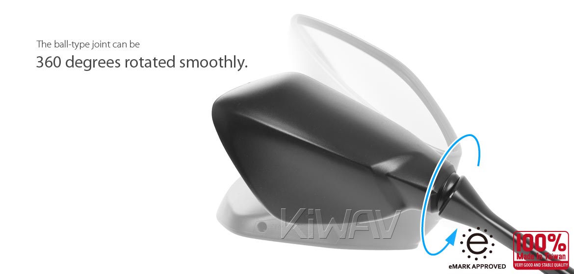KiWAV OEM replacement mirror right hand RH compatible for Suzuki GSX-R 125/150 2017~
