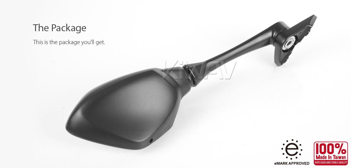 KiWAV OEM replacement mirror right hand RH compatible for Suzuki GSX-R 125/150 2017~