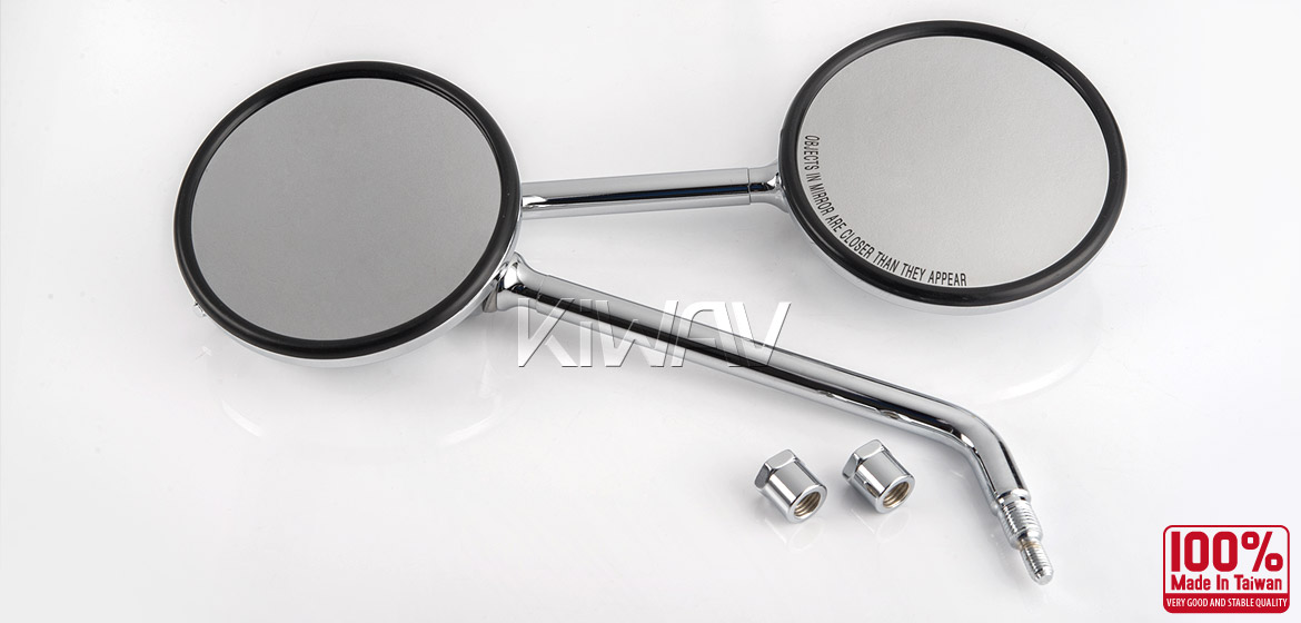 OEM spec mirror convex steel x PAIR (L+R) fits Vespa GTV Via