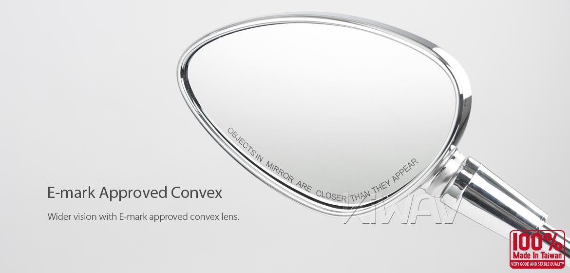 KiWAV OEM replacement mirror glass a pair compatible for Vespa Sprint'14~'17