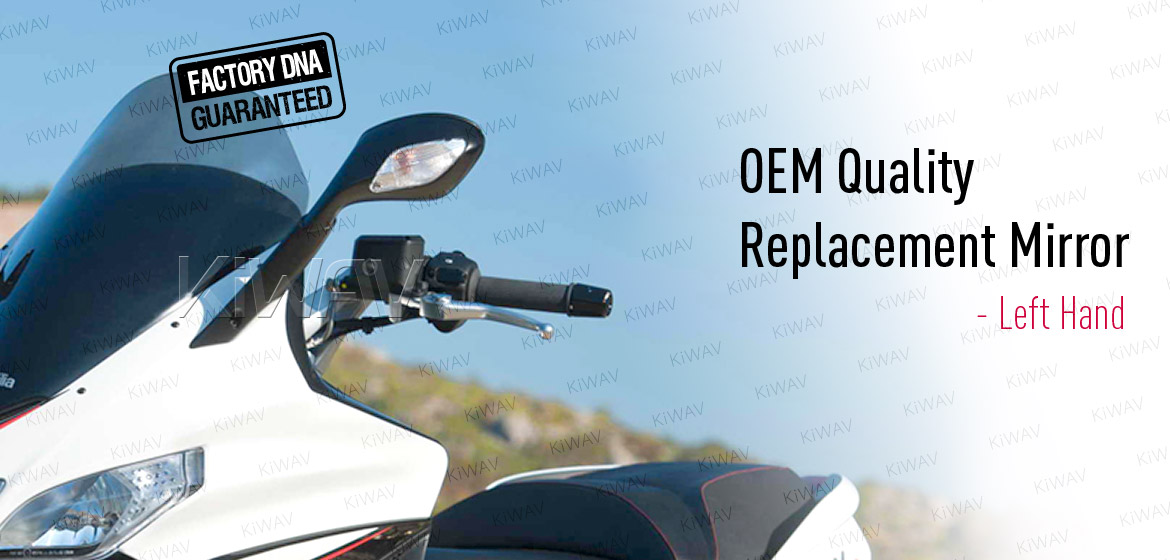 KiWAV OEM quality replacement mirrors FV-934 for Aprilia SRV 850 black with turn signal