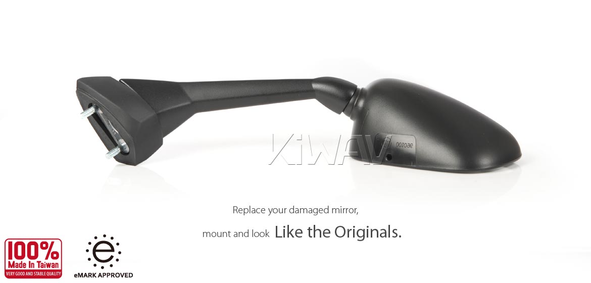 KiWAV OEM replacement mirror FY288 for Yamaha FZ1 left hand