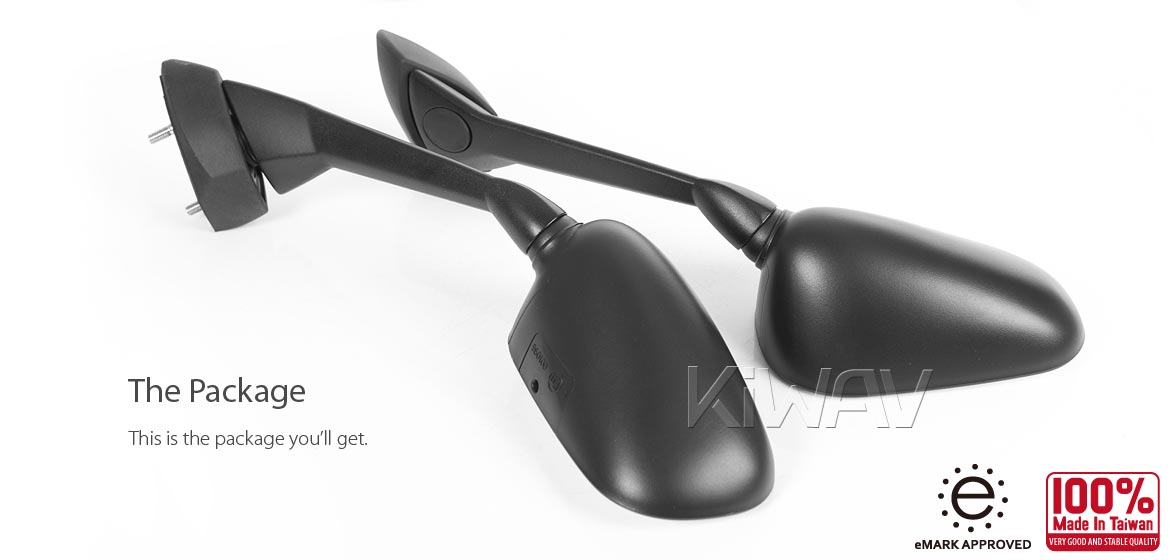 KiWAV OEM replacement mirror FY288 for Yamaha FZ1 a pair