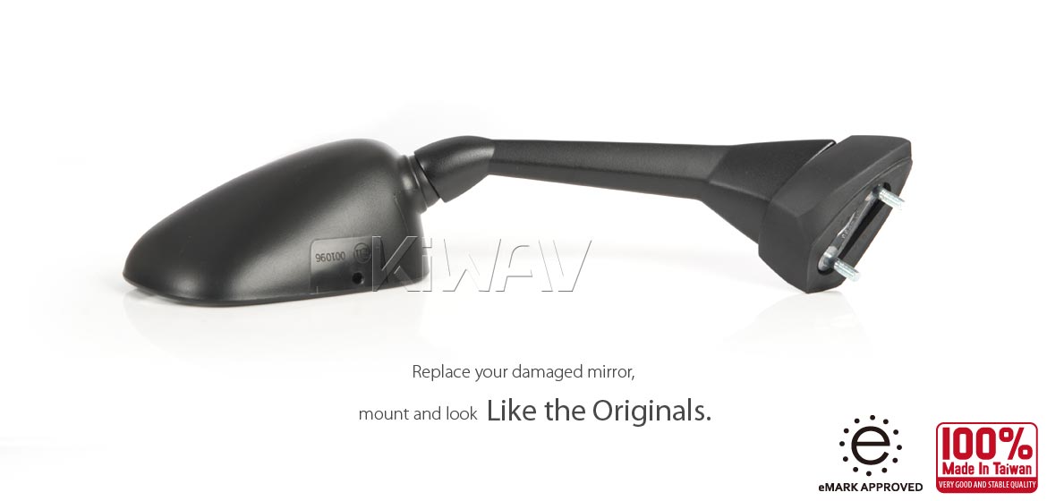 KiWAV OEM replacement mirror FY288 for Yamaha FZ1 a pair