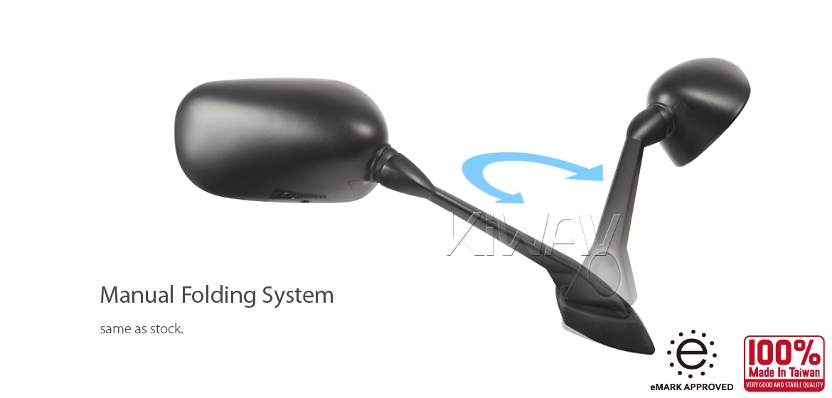 KiWAV OEM replacement mirror FY288 for Yamaha FZ1 a pair