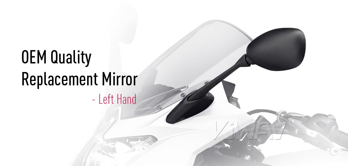 KiWAV OEM replacement mirror FY357 for Yamaha XJ6 Diversion left hand