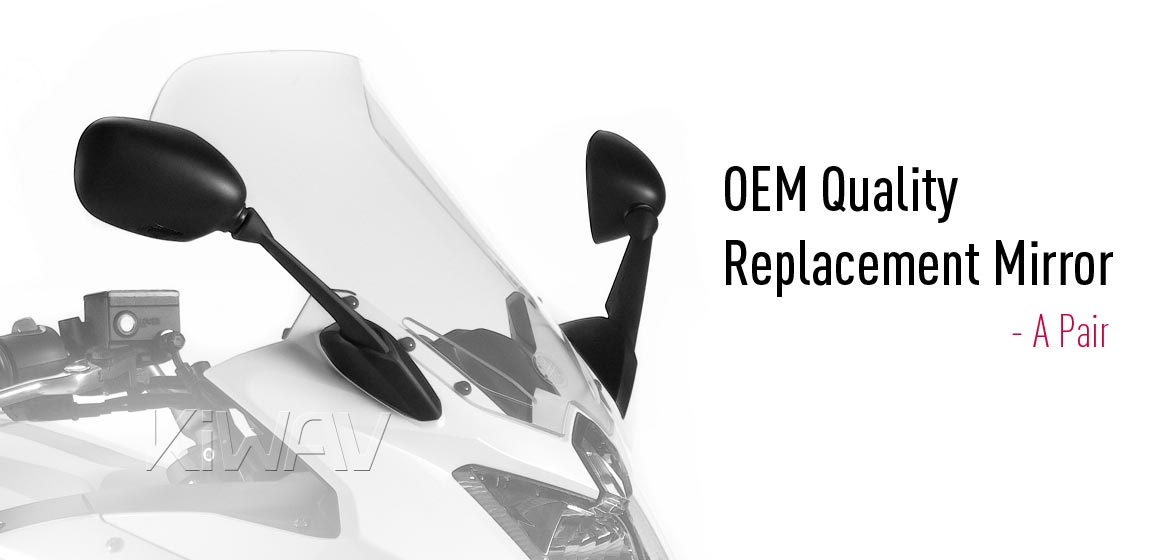 KiWAV OEM replacement mirror FY357 for Yamaha XJ6 Diversion a pair