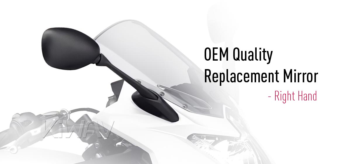 KiWAV OEM replacement mirror FY357 for Yamaha XJ6 Diversion right hand