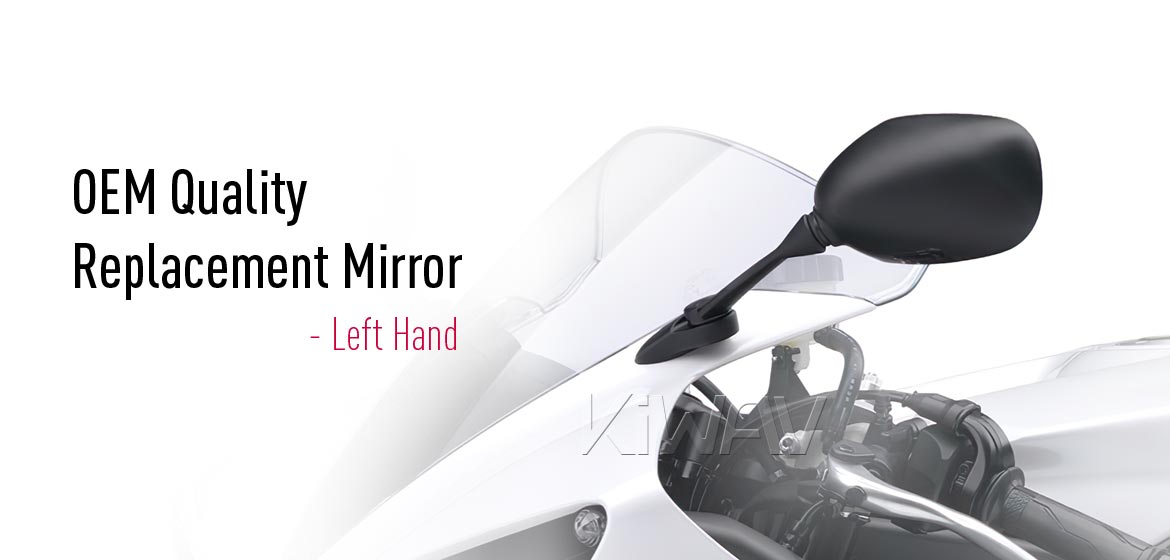 KiWAV OEM replacement mirror FY869 for Yamaha YZF-R1 left hand