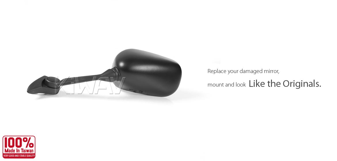 KiWAV OEM replacement mirror FY869 for Yamaha YZF-R1 left hand