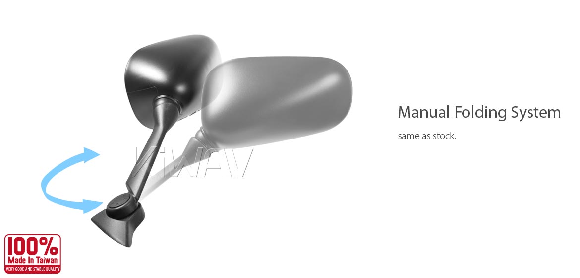 KiWAV OEM replacement mirror FY869 for Yamaha YZF-R1 left hand